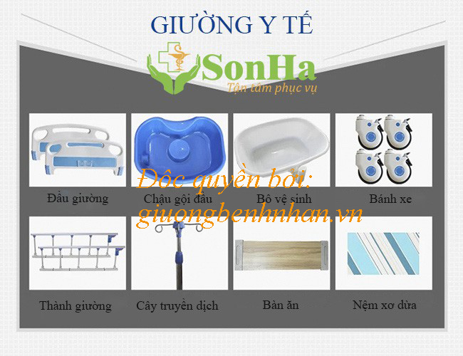 GIƯỜNG BỆNH NHÂN 4 TAY QUAY 11 CHỨC NĂNG NKM-B05 (DP-E05)