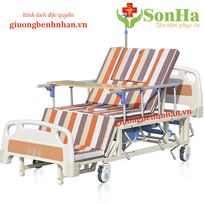 giường y tế, giường bênh nhận, giường y tế 4 tay quay, giường bênh nhân 4 tay quay, giường bệnh viện
