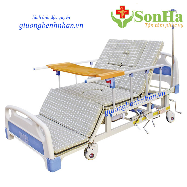 giường y tế, giường bênh nhận, giường y tế 4 tay quay, giường bênh nhân 4 tay quay, giường bệnh viện