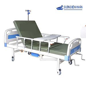 Giường Y Tế Có Bô Vệ Sinh 3 Tay Quay GB-C43